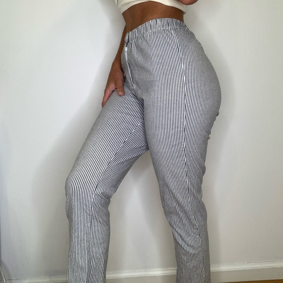 STRIPED BEACH ANKLE PANT - Picture 4 of 8